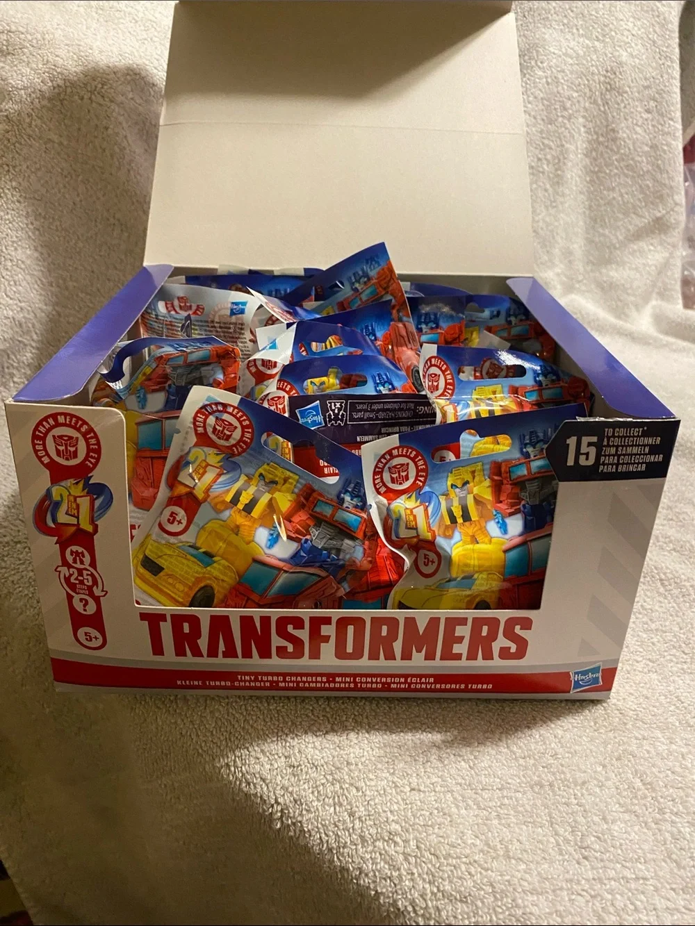 Hasbro Transformers Accessory Box - White, Red, Blue, Yellow tiny turbo mystery